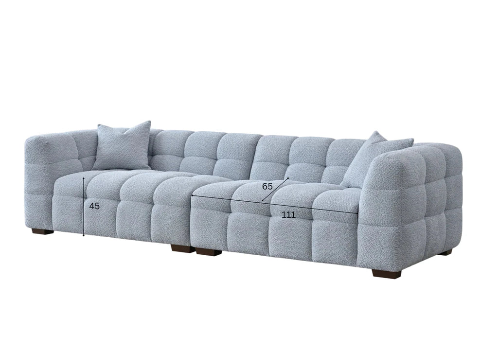Tribeca Sofa Range in Pearl Boucle Fabric