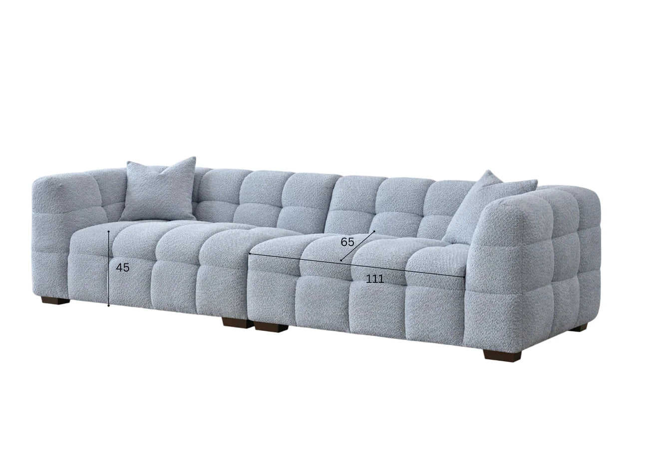 Tribeca Sofa Range in Pearl Boucle Fabric