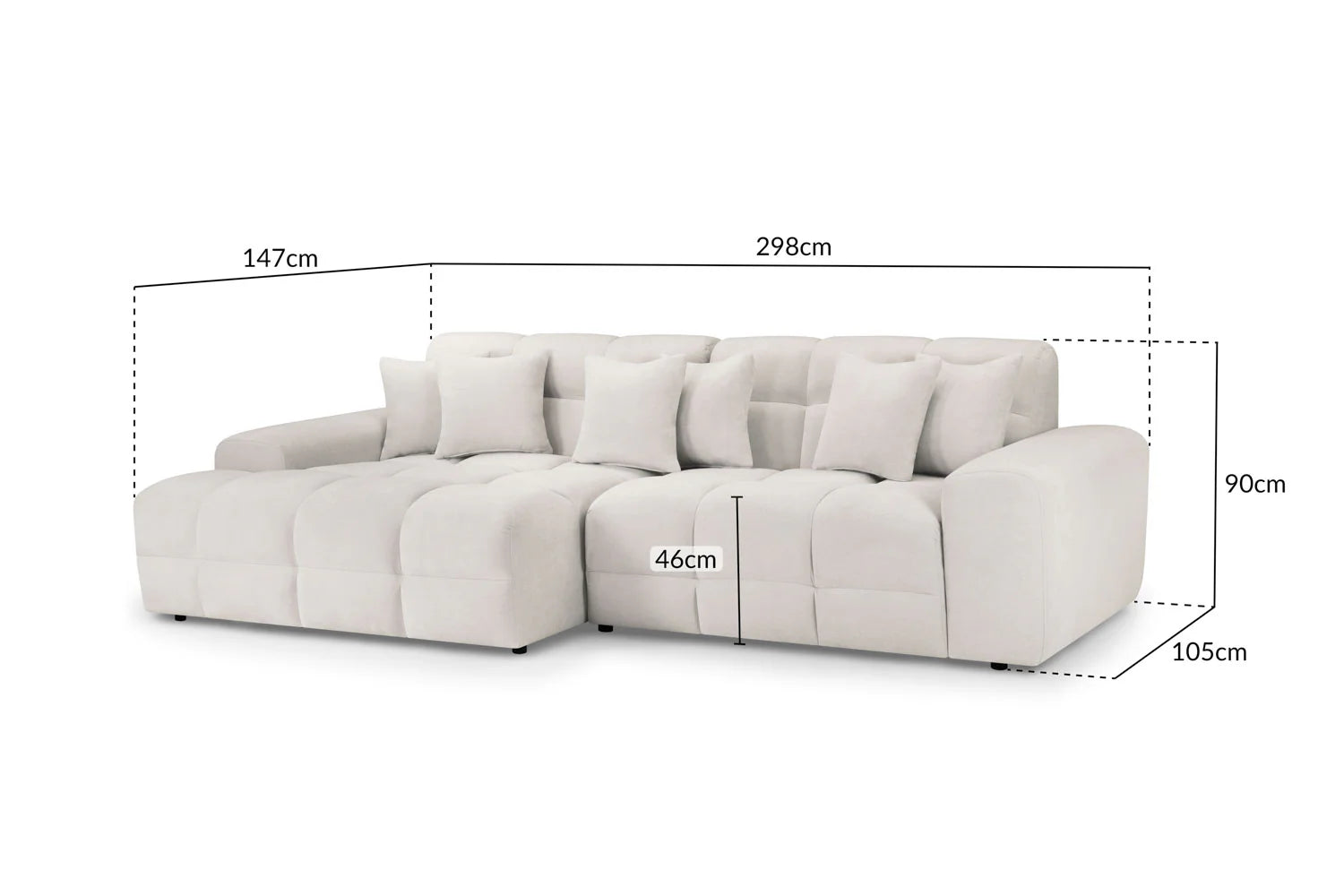 Jacob Sofa Beige Left Hand Facing Corner