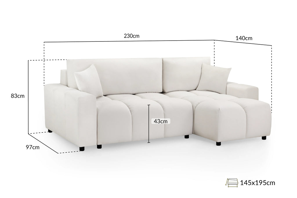 Luki Sofabed Beige Universal Corner