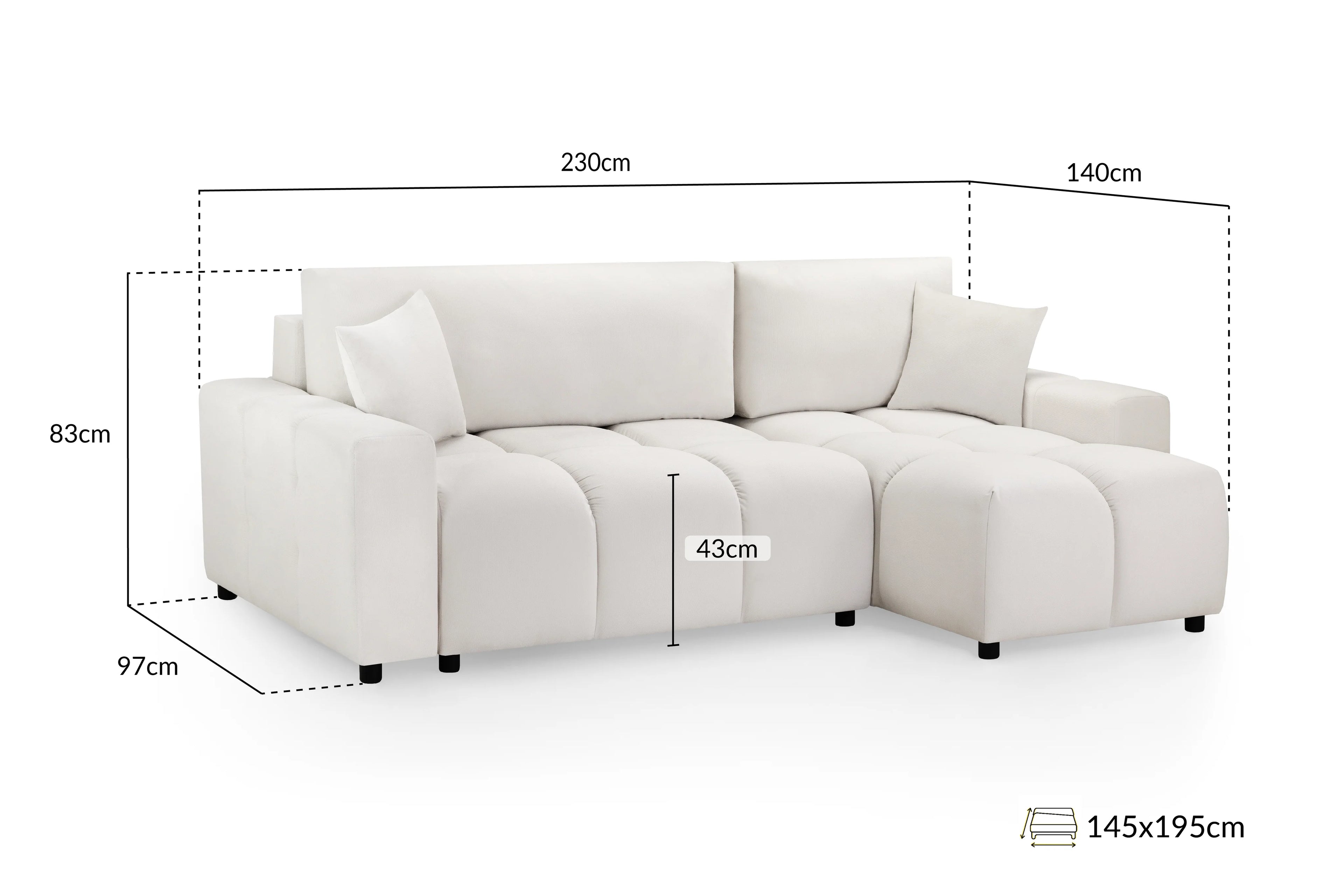 Luki Sofabed Beige Universal Corner