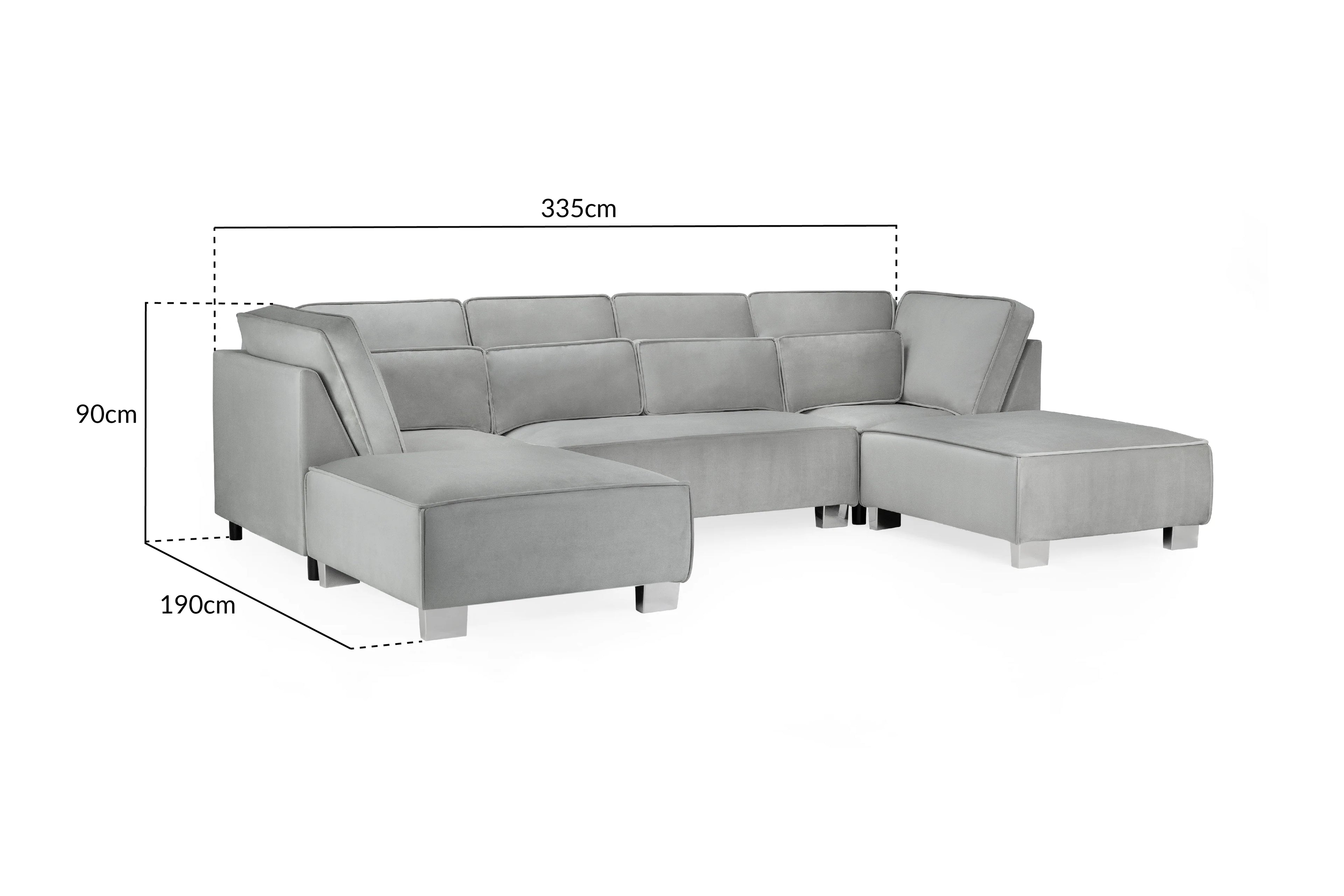 Sloane Sofa Grey U Shape Corner