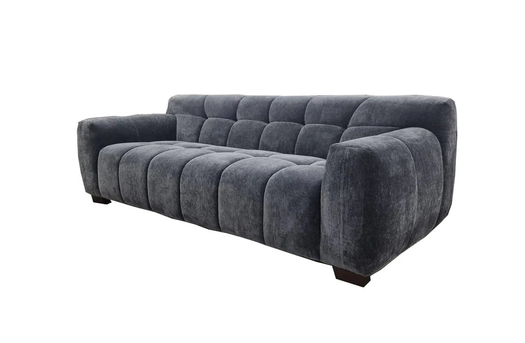 Aluxo Harlem Sofa Range in Steel Velvet