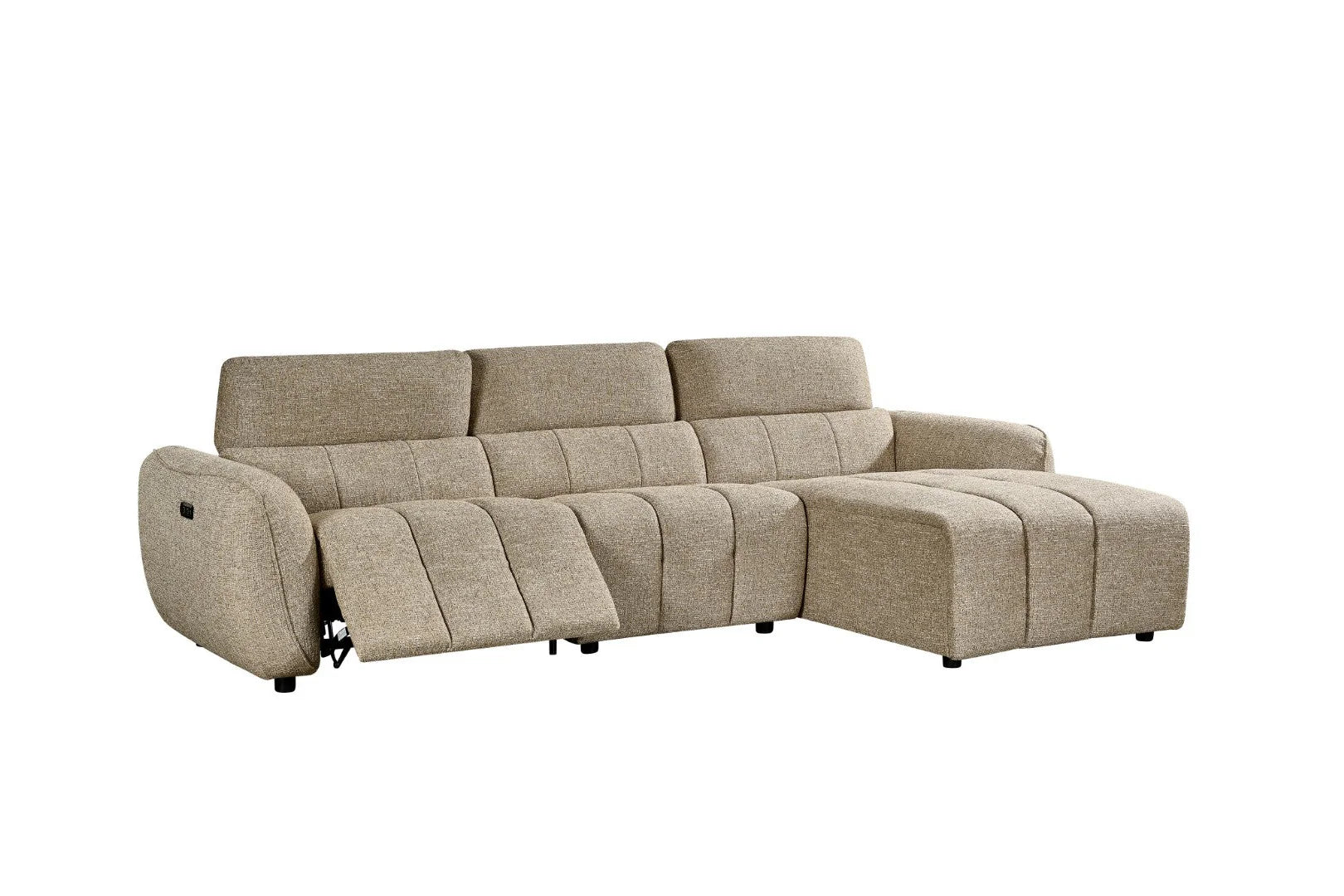 Turin Electric Recliner Sofa Mocha Right Hand