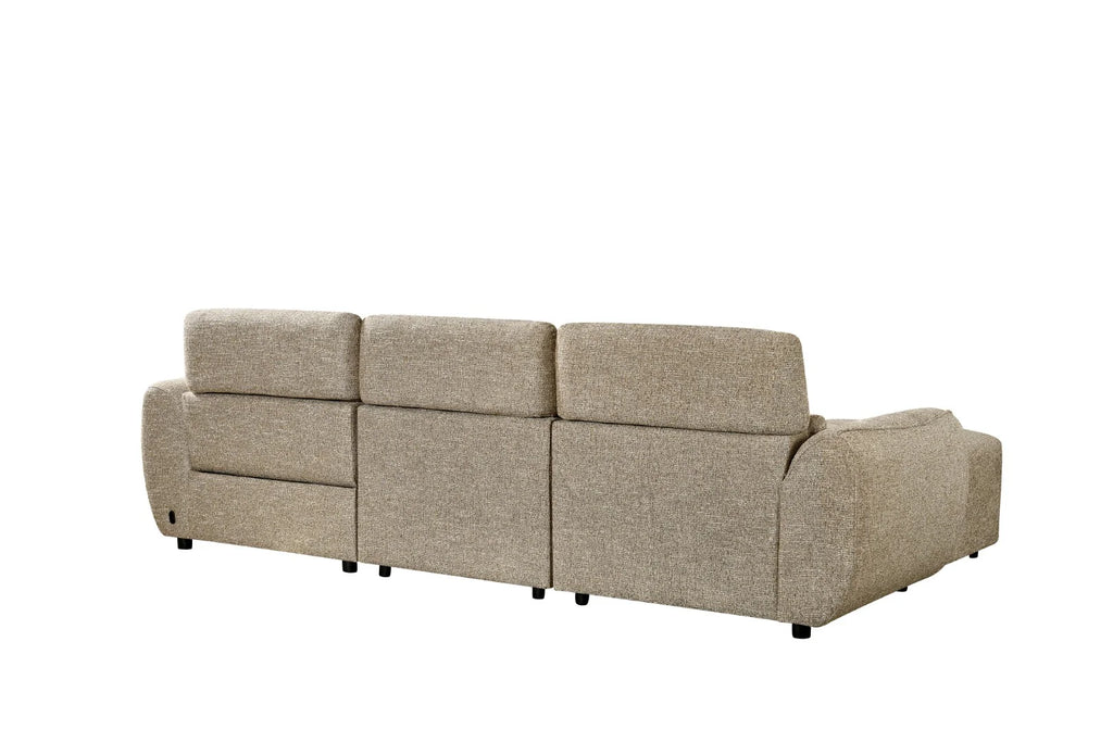 Turin Electric Recliner Sofa Mocha Right Hand