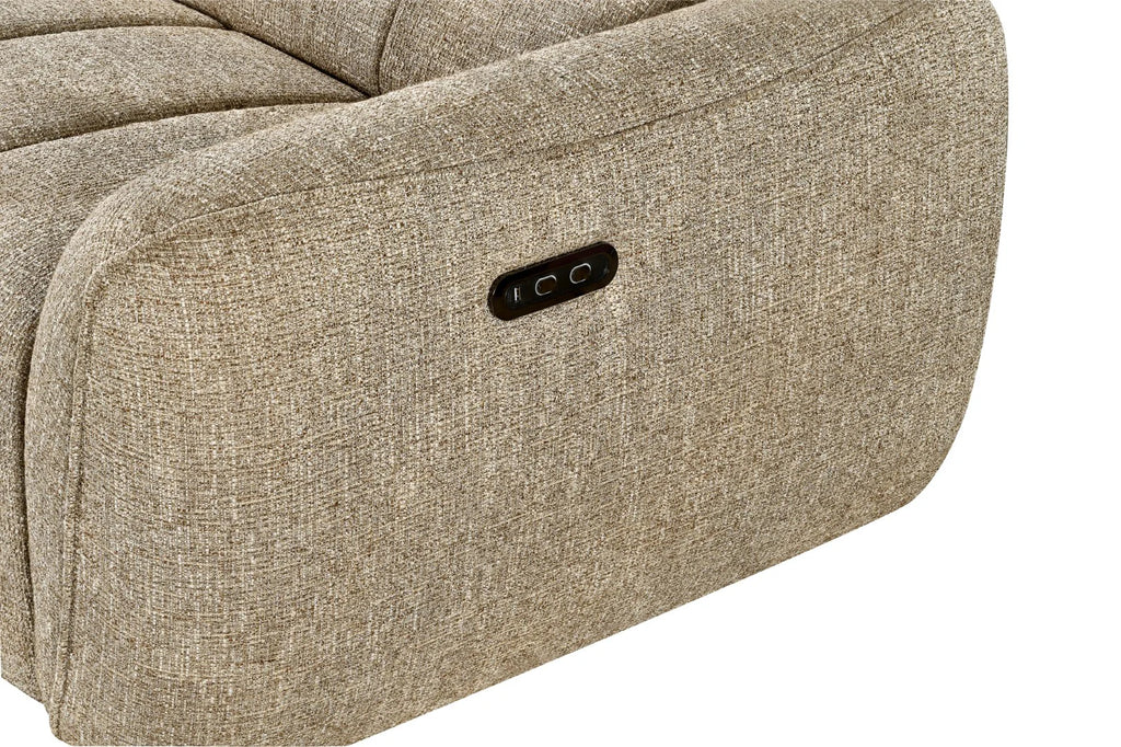 Turin Electric Recliner Sofa Mocha Right Hand