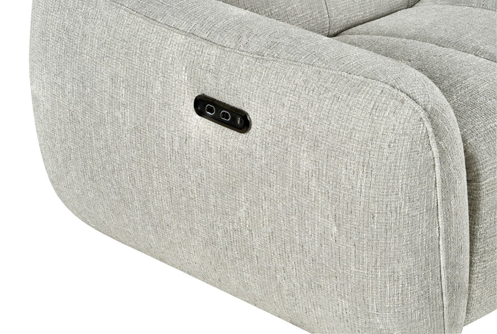 Turin Electric Recliner Sofa Silver Right Hand