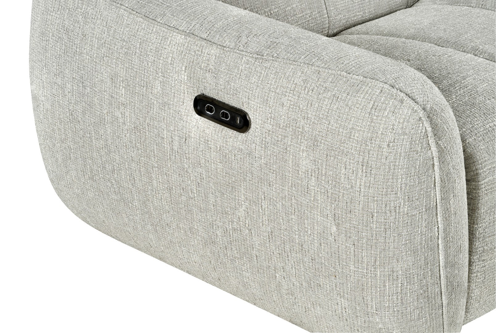 Turin Electric Recliner Sofa Silver Right Hand