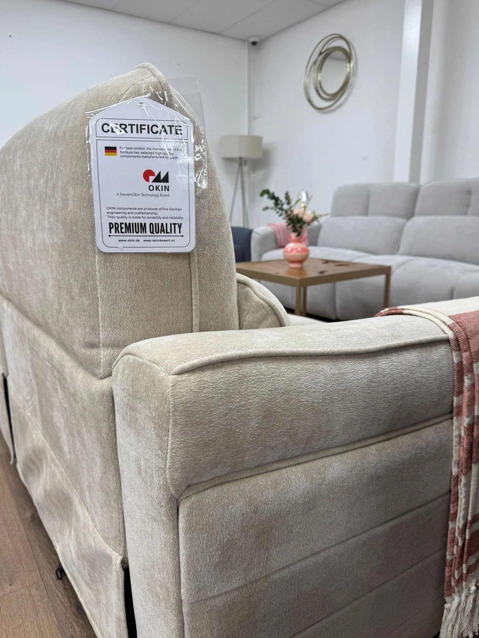 Soho Electric Recliner Sofa Beige 3 Seater