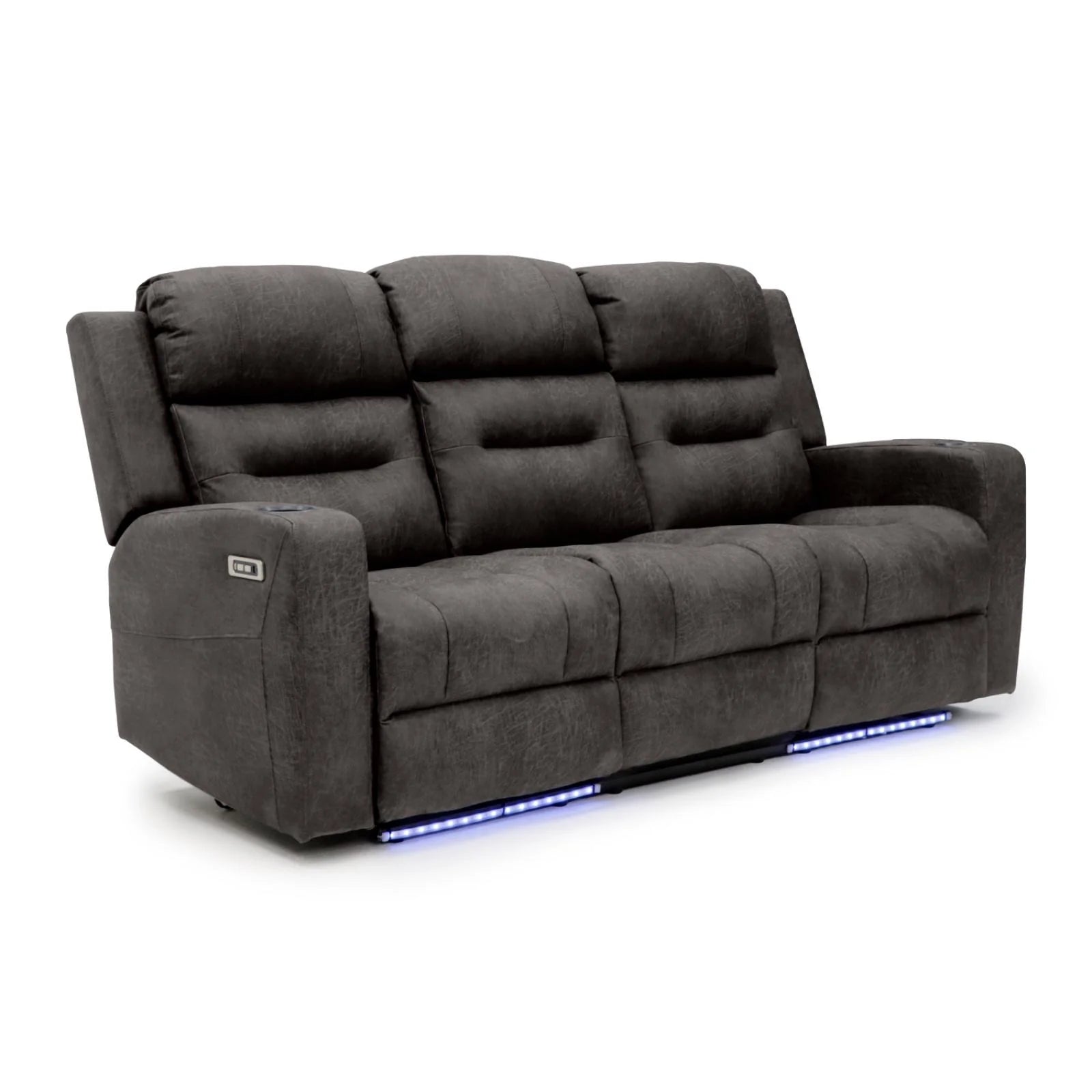 C-Love Tech Recliner Sofa Brown 3 Seater