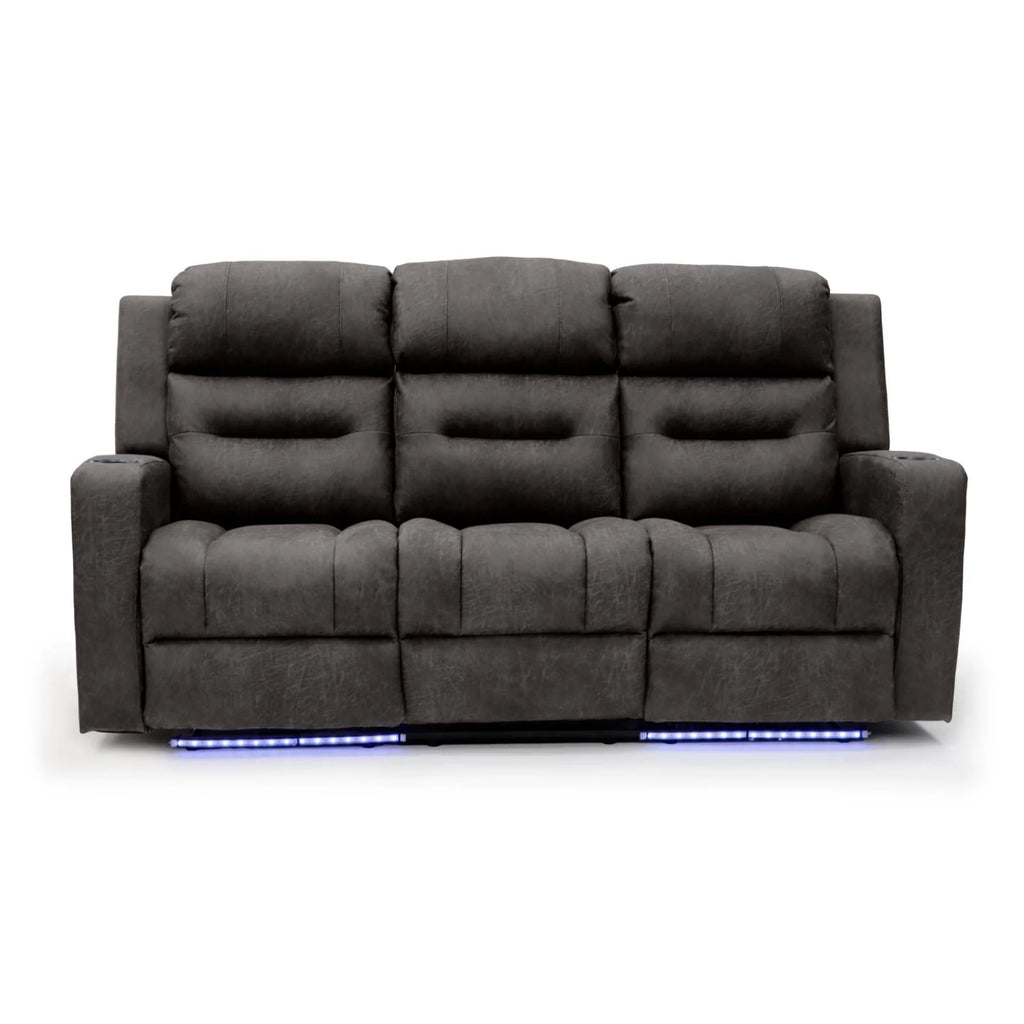 C-Love Tech Recliner Sofa Brown 3 Seater