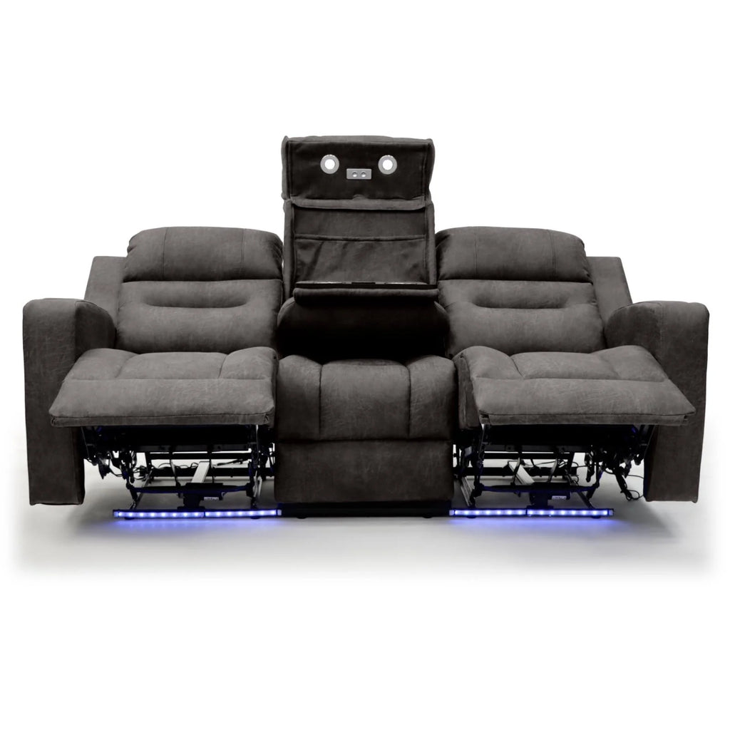 C-Love Tech Recliner Sofa Brown 3 Seater