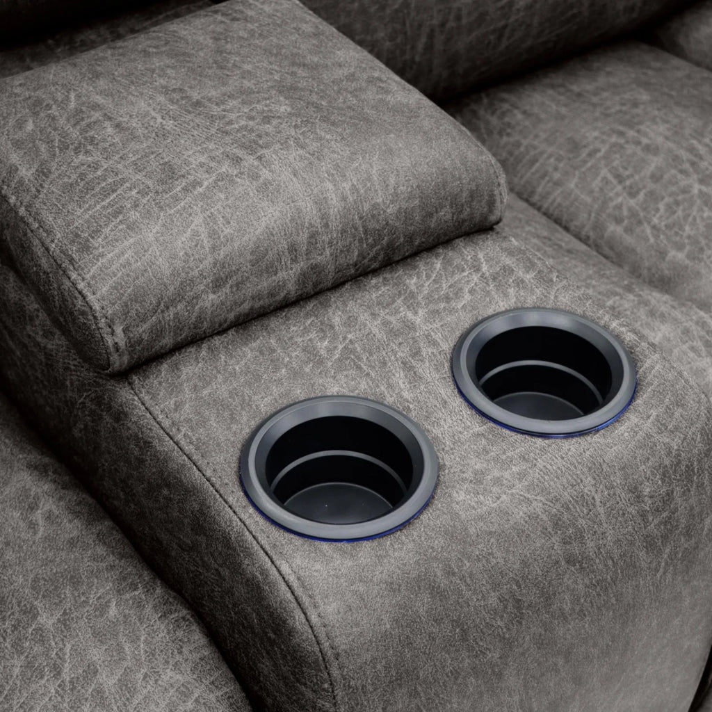 C-Love Tech Recliner Sofa Brown 3 Seater