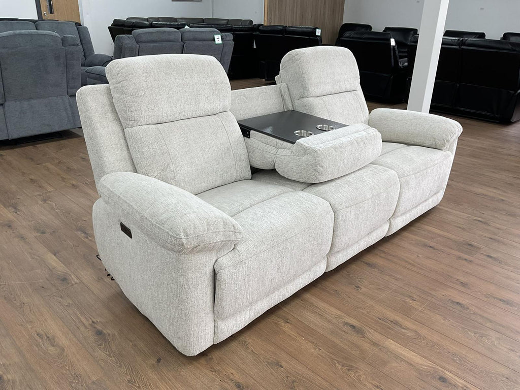 Owen Electric Recliner Beige 3 Seater