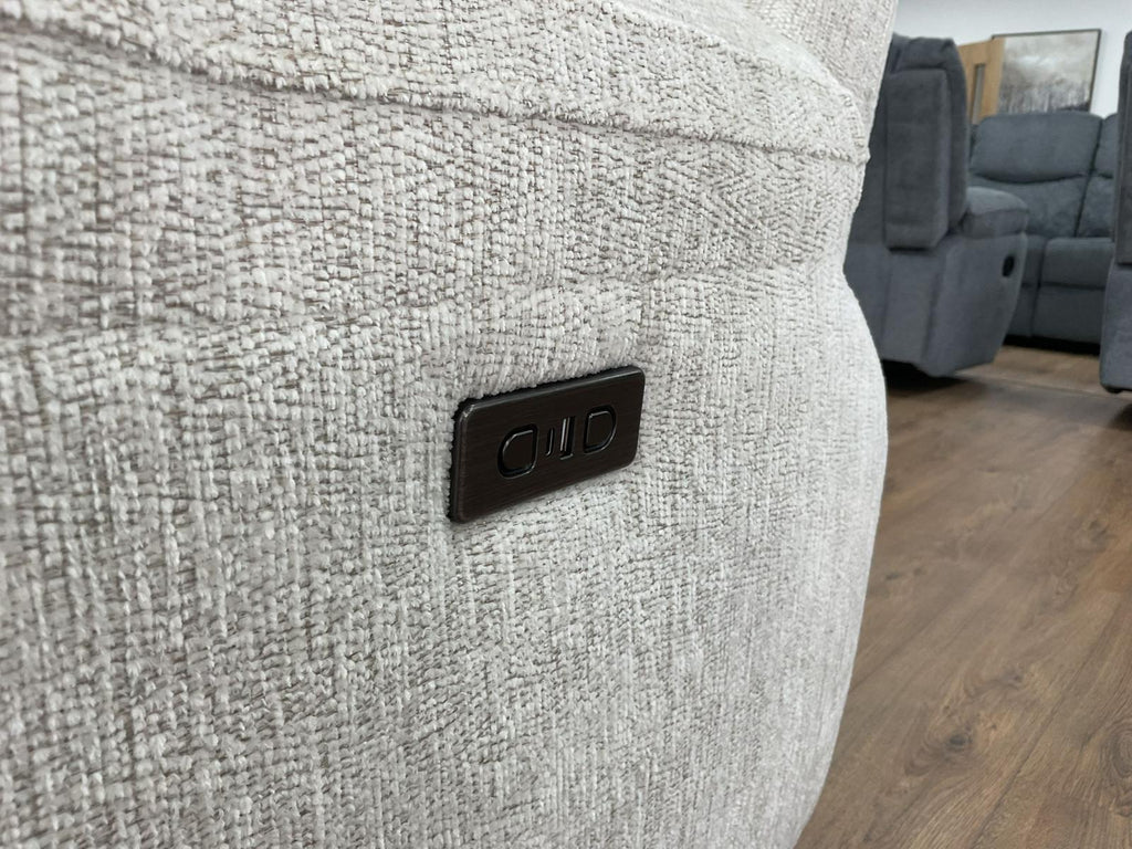 Owen Electric Recliner Beige 3 Seater