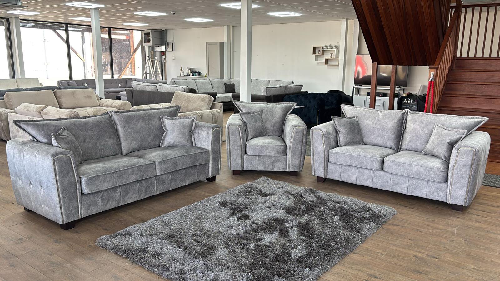 Serena Sofa Grey 3 & 2 Seater