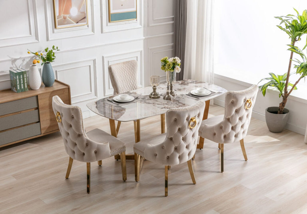 Sorrento Oval Ceramic Gold Table