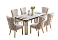 Sorrento Rectangle 150cm Ceramic Gold Table