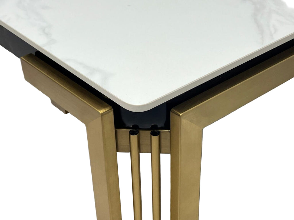 Sorrento Rectangle Ceramic Gold Coffee Table