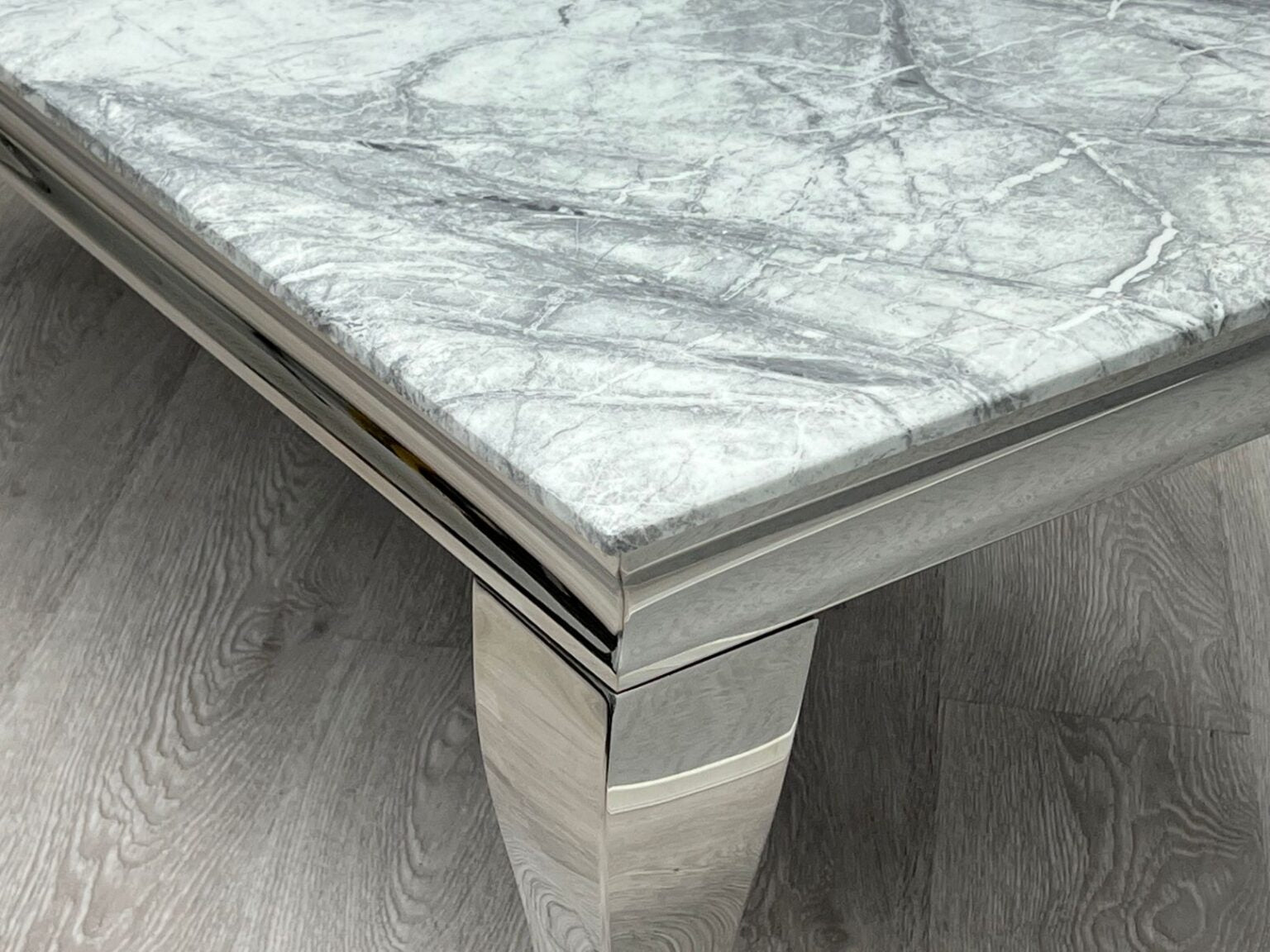Sofia Grey & Silver Dining Table
