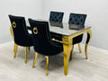 Sofia Black & Gold Dining Table All Sizes