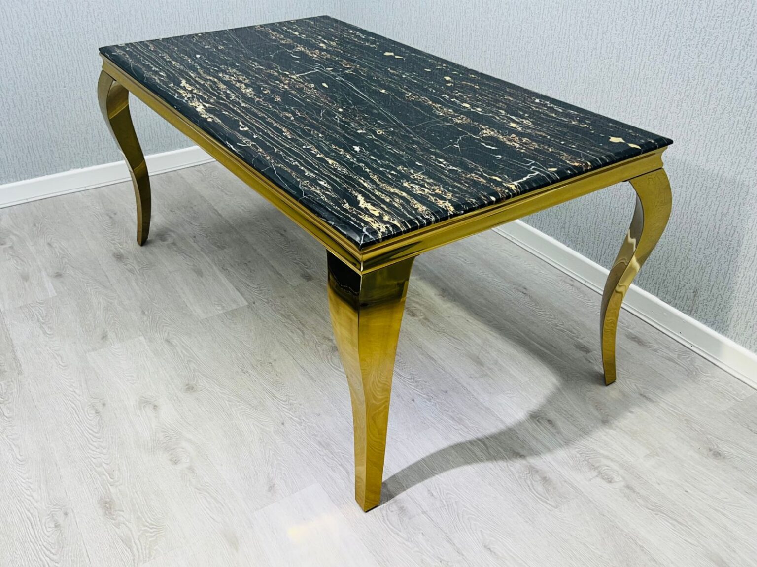 Sofia Black & Gold Dining Table All Sizes