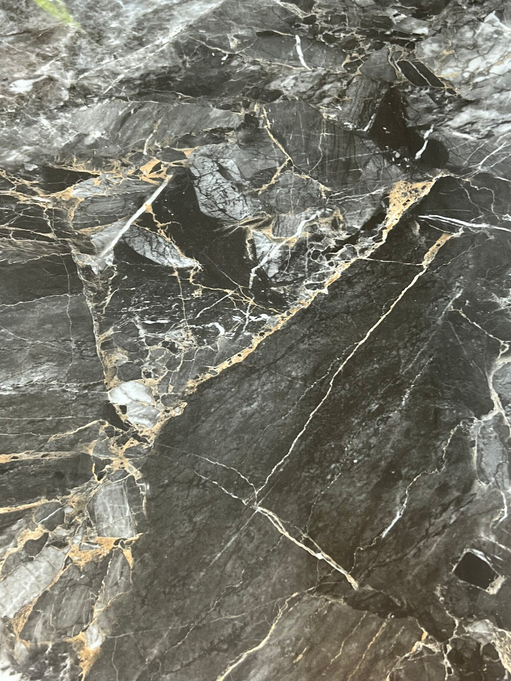 Miami 120cm Black & Gold Ceramic Table Only