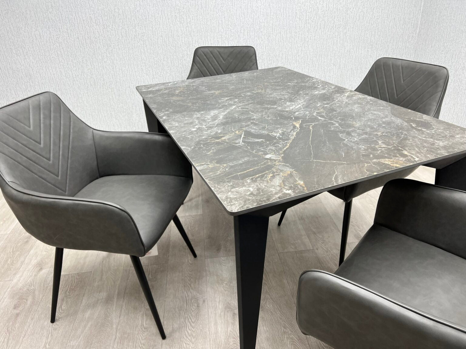 Miami 120cm Black & Gold Ceramic Table Only